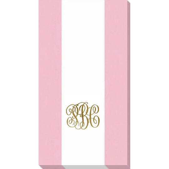 Petal Pink Bandol Stripe Caspari Guest Towels